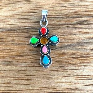 Vintage Silpada Sterling and gemstone pendant